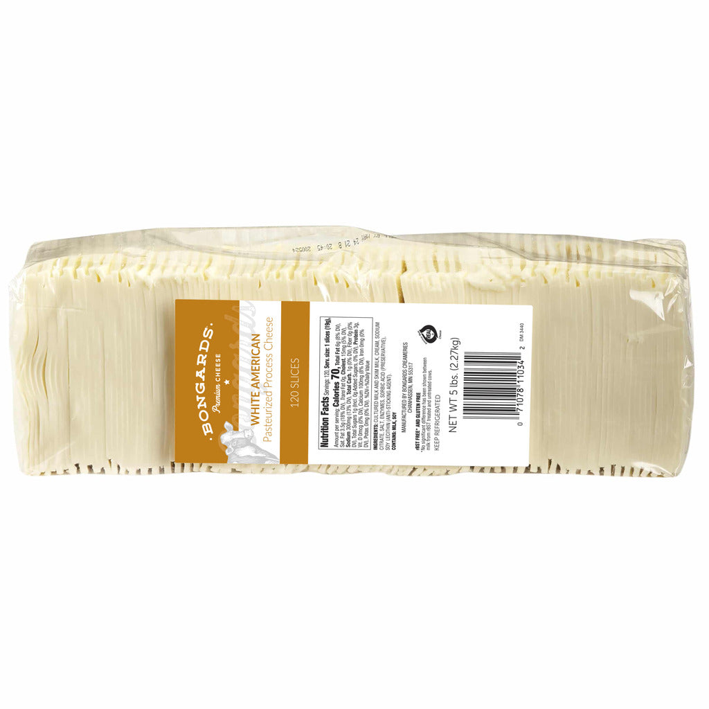 5 LB BONGARDS - WHITE PROCESS AMERICAN 120 SLICES