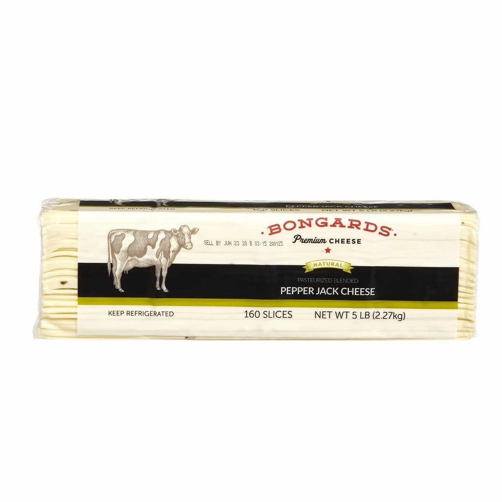 5 LB BONGARDS - BLENDED PEPPER JACK 160 SLICES