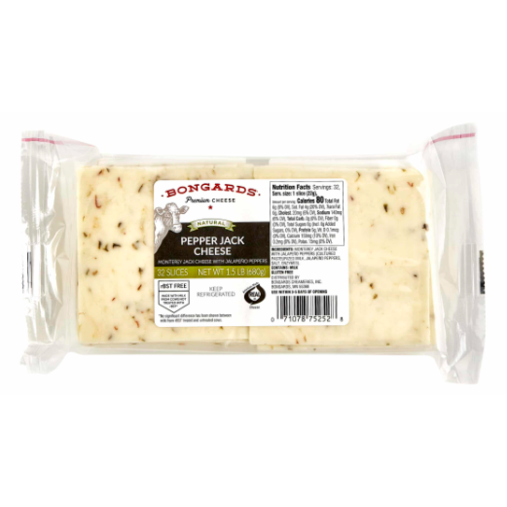 1.5 LB BONGARDS - PEPPER JACK 32 SLICES