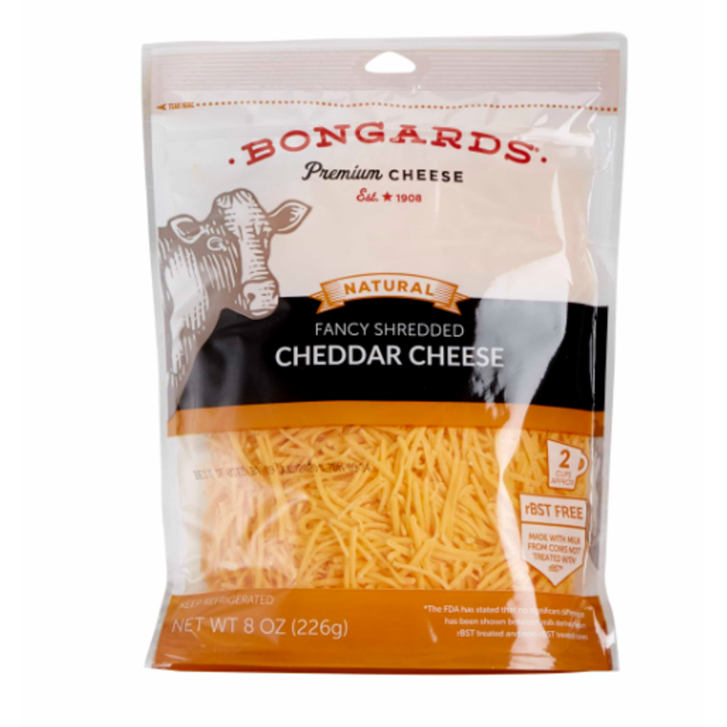 8 OZ BONGARDS - YELLOW CHEDDARD FANCY SHREDDED