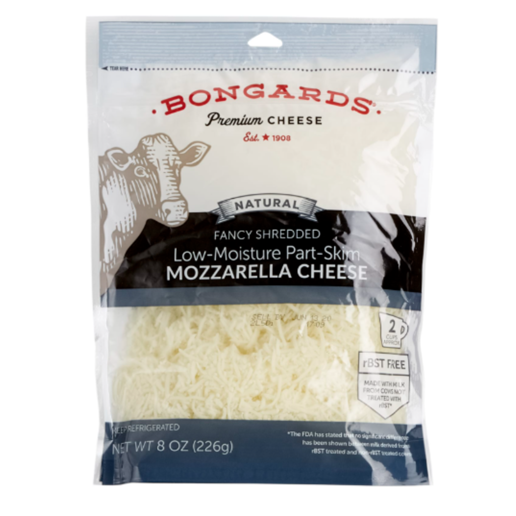 8 OZ BONGARDS - MOZZARELLA FANCY SHREDDED