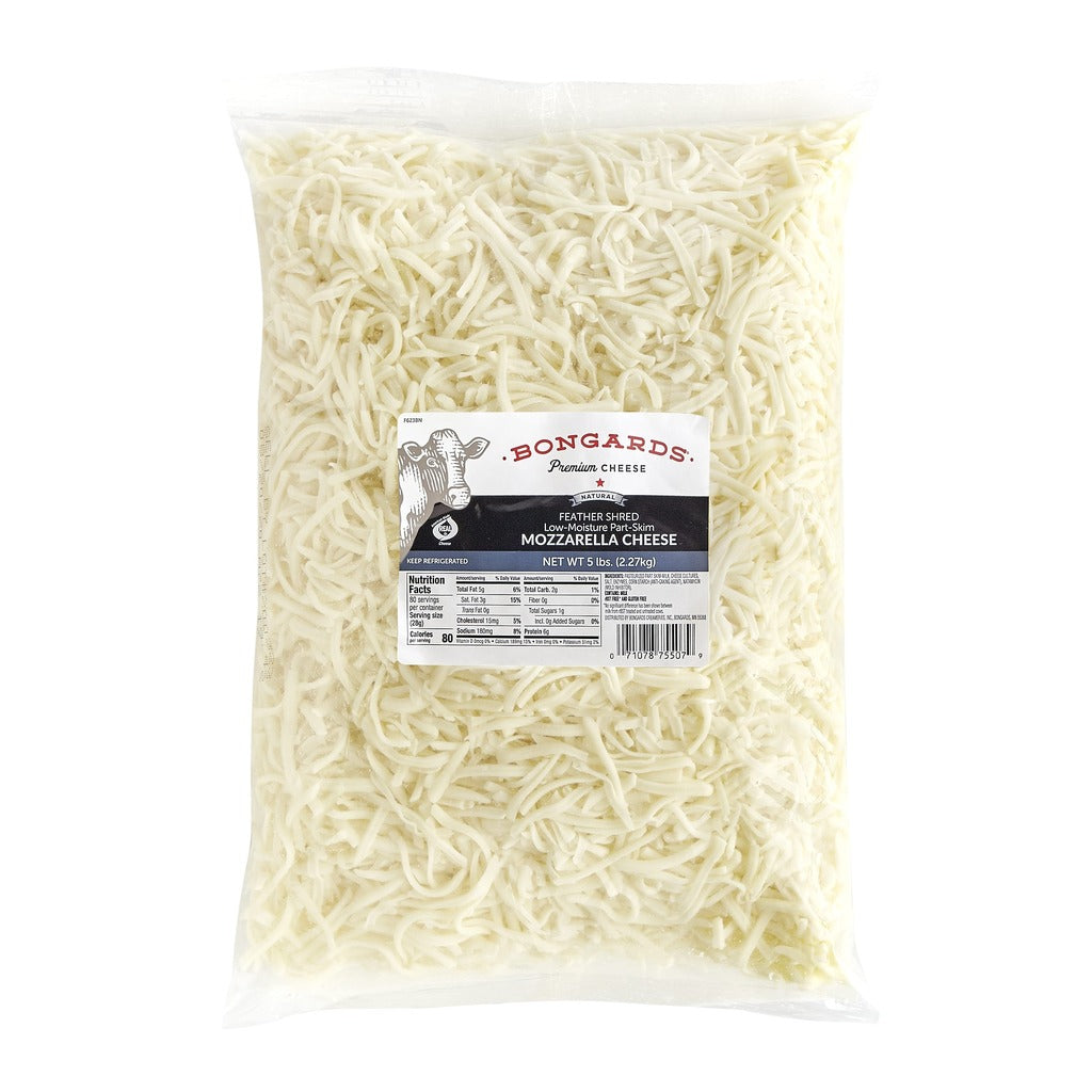 5 LB BONGARDS - LOW MOISTURE MOZZARELLA SHREDDED
