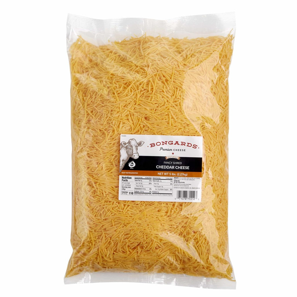 5 LB BONGARDS - YELLOW CHEDDARD FANCY SHREDDED