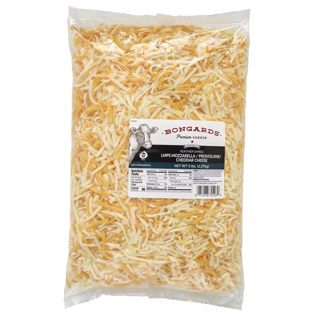 5 LB BONGARDS - THREE CHEESE FEATHER SHREDDED