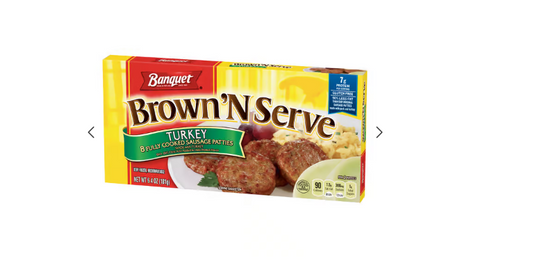 BROWN & SERVE TURKEY PATTY 12/6.4OZ