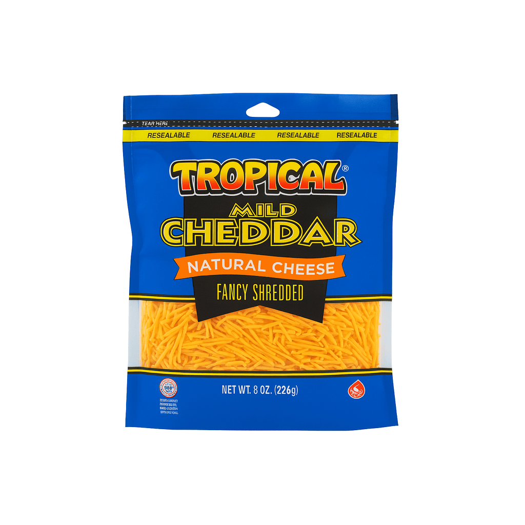 8 OZ TROPICAL - CHEDDAR RAYADO