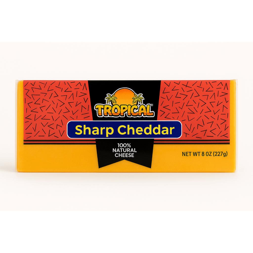 8 OZ TROPICAL - SHARP CHEDDAR