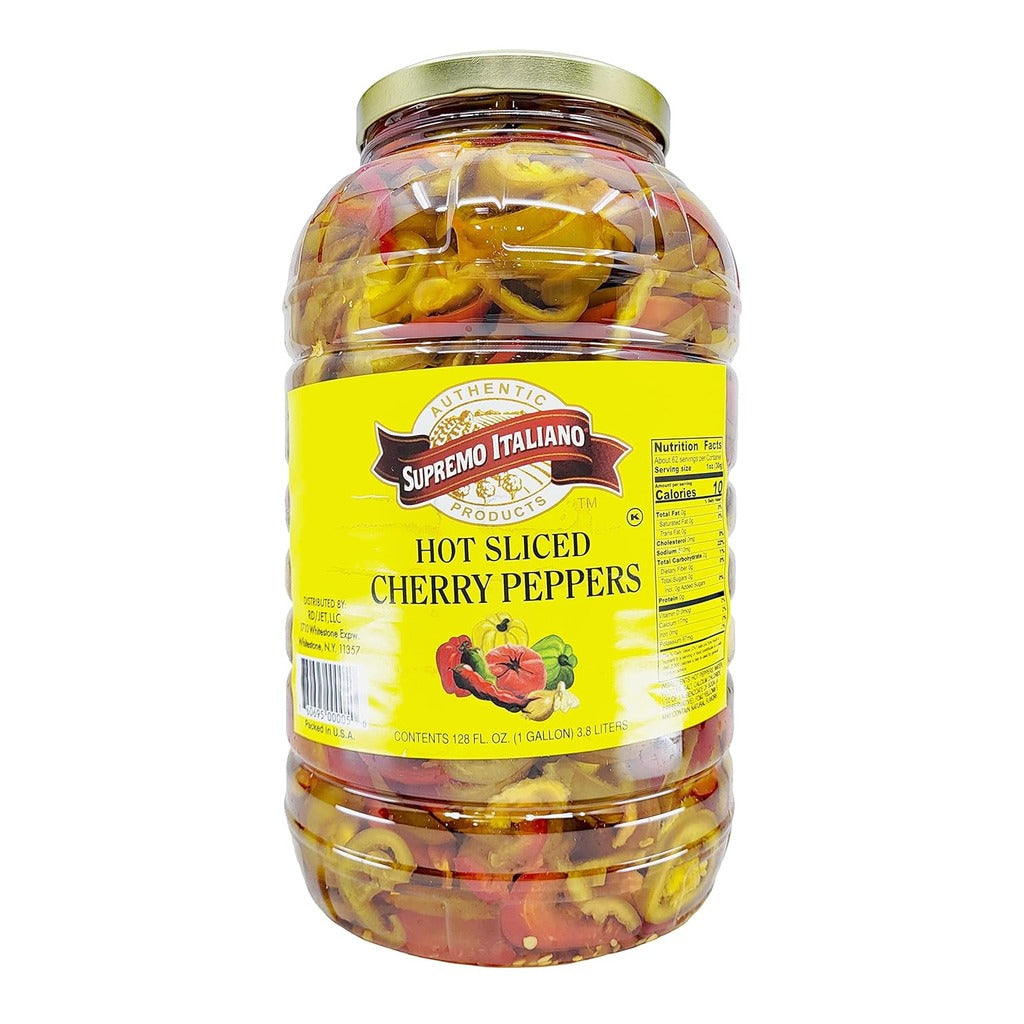 1 GAL HOT SLICED CHERRY PEPPERS
