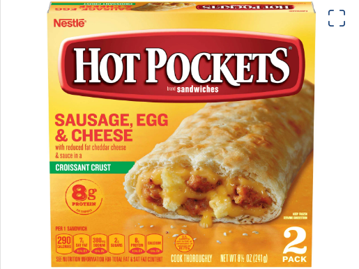 HOT POCKETS SAUSAGE EGG& CHEESE  8/9OZ