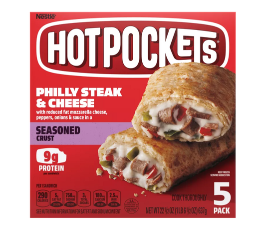 HOT POCKETS PHILLY STEAK 8/9 OZ