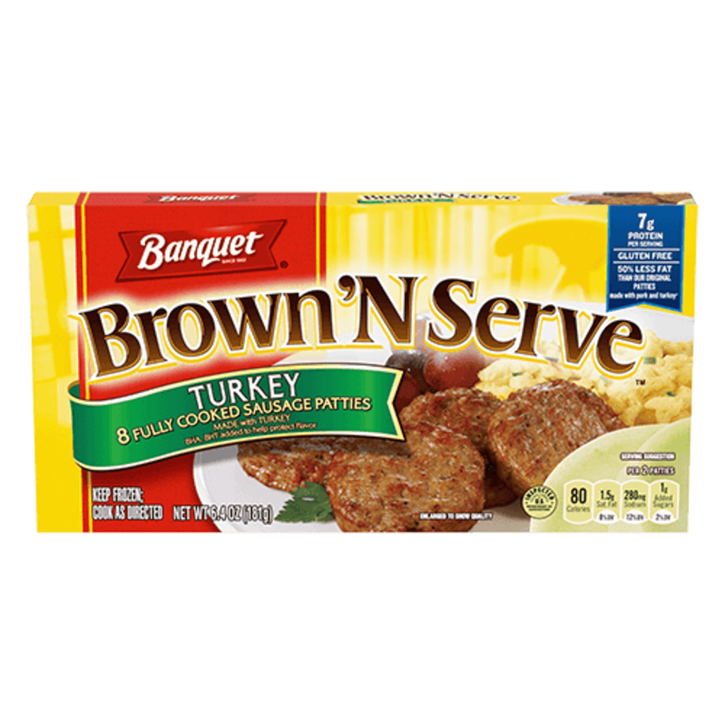 6.4 OZ BROWN 'N SERVE - TURKEY PATTY